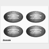 Uw tekst of ontwerp hier - Maak een aangepaste Ovale Sticker (Vel)