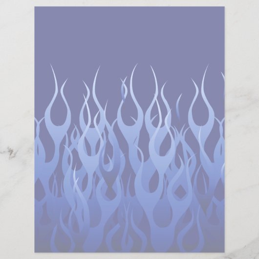 Uw tekst op Keep Calm op blauwe racevlammen Flyer (Achterkant)