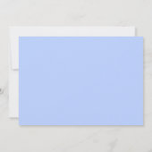 Uw tekst prachtige blauwe bloemen uitnodiging (Achterkant)