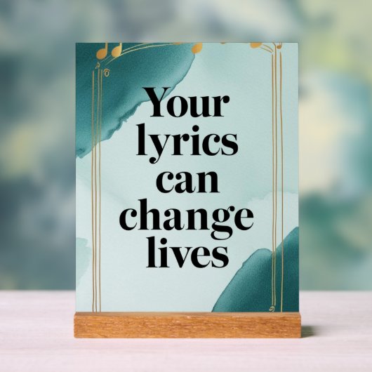 Uw teksten kunnen levens veranderen optie 2 acryl bord (Neutraal)