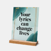 Uw teksten kunnen levens veranderen optie 2 acryl bord (Hoek)