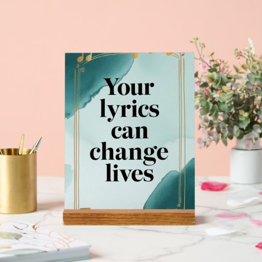 Uw teksten kunnen levens veranderen optie 2 acryl bord (Huwelijk)