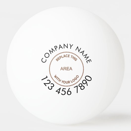 Uw telefoonnummer van de bedrijfstelefoon pingpongbal (Achterkant)