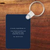 Uw Tennis Club Naam Leden Custom Swag Sleutelhanger (Achterkant)