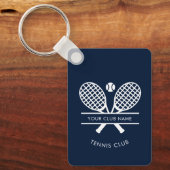 Uw Tennis Club Naam Leden Custom Swag Sleutelhanger (Voorkant)