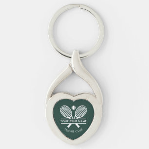 Uw Tennis Club Naam Team Logo Keepsake Custom Sleutelhanger