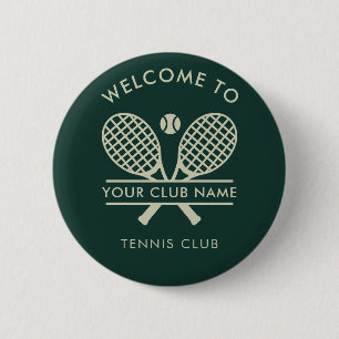 Uw Tennis Club Naam Team Spelers en Fans Ronde Button 5,7 Cm
