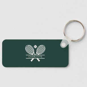 Uw Tennis Club Naam Team Swag Custom Sleutelhanger