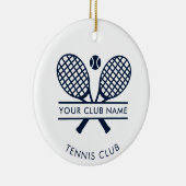 Uw Tennis Country Club naam Kerstmis Keramisch Ornament (Rechts)