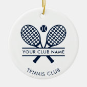 Uw Tennis Country Club naam Kerstmis Keramisch Ornament (Voorkant)