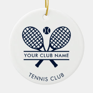 Uw Tennis Country Club naam Kerstmis Keramisch Ornament
