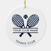 Uw Tennis Country Club naam Kerstmis Keramisch Ornament (Achterkant)
