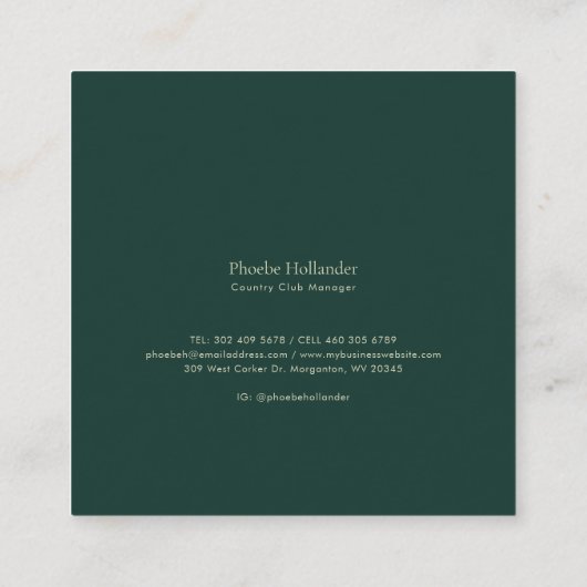 Uw tennisclub naam Elegante leden Klantenkaartje (Achterkant)