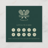 Uw tennisclub naam Elegante leden Klantenkaartje (Voorkant)