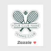Uw tennisclub naam Team Minimalist Custom Sticker (Vel)