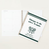 Uw Tennisclub Naam Team Spelers Swag Green 2025 Planner (Display)