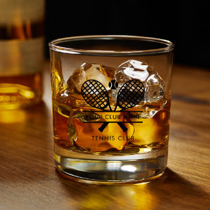 Uw tennisclubleden zwaaien op maat whisky glas