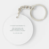 Uw tennisclubnaam Lid Swag Green Team Sleutelhanger (Achterkant)