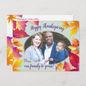 Uw Thanksgiving van de Fotofamilie Feestdagenkaart (Voorkant / Achterkant)