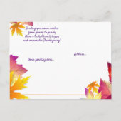 Uw Thanksgiving van de Fotofamilie Feestdagenkaart (Achterkant)