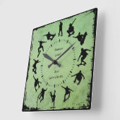 Uw tijd om te versnipperen Schaats stijl wandklok  (Hoek)