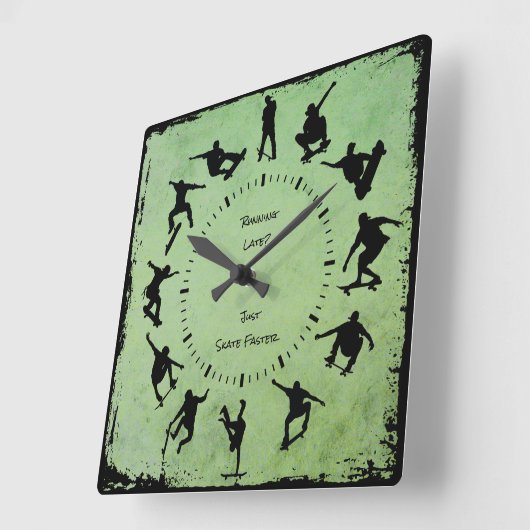 Uw tijd om te versnipperen Schaats stijl wandklok (Hoek)
