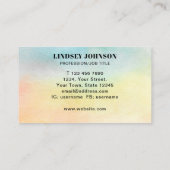 Uw titel Bloemen Waterverf Visitekaartje (Achterkant)