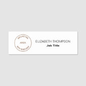 Uw Titel van de Naam van de Taak van de Werknemer  Naamplaatje (Voorkant)