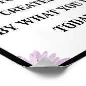 Uw toekomst wordt gecreëerd door wat u vandaag doe poster (Hoek)