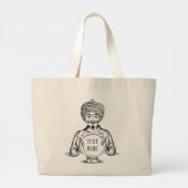 Uw toekomstige "Tekst aanpassen" Grote Tote Bag (Achterkant)