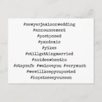 Uw Top 12 Hashtags Zwart Wit Uitgesteld Trouwen