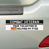 Uw training helpt mijn PTSD-leger niet. Bumpersticker (Op auto)