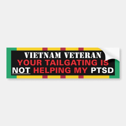 Uw training helpt mijn PTSD niet - Vietnam Bumpersticker (Voorkant)