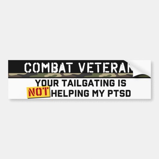 Uw training helpt niet bij mijn PTSD Army Vet Bumpersticker (Voorkant)