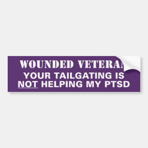 Uw training helpt niet mijn PTSD-Paars te horen Bumpersticker
