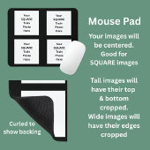 Uw treinfoto hier 4 vierkante foto's muismat