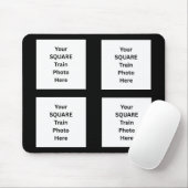 Uw treinfoto hier 4 vierkante foto's muismat (Met muis)