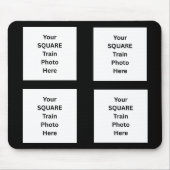 Uw treinfoto hier 4 vierkante foto's muismat (Voorkant)