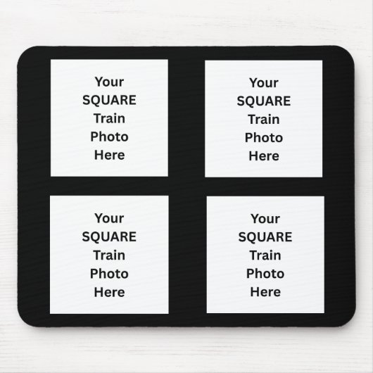Uw treinfoto hier 4 vierkante foto's muismat (Voorkant)