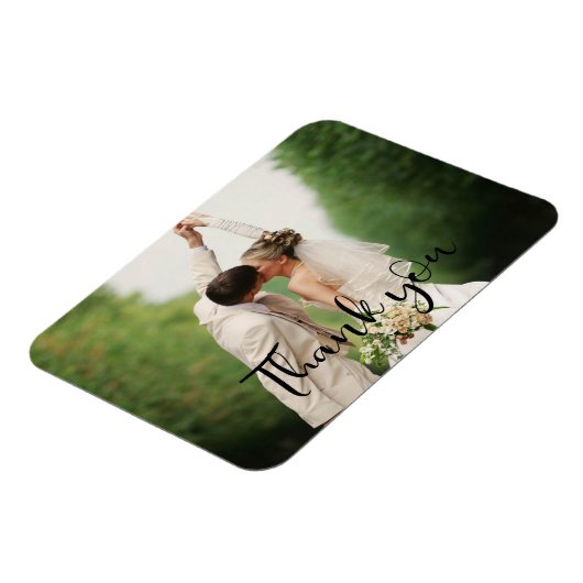 Uw trouwdag foto dank u magneet (Linkerzijde)