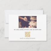 Uw trouwfoto en herinneringen QR-code Dank u Bedankkaart (Achterkant)