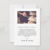 Uw trouwfoto geheugen, dank u kaart (Achterkant)