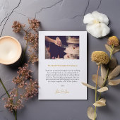 Uw trouwfoto romantische bedankkaart