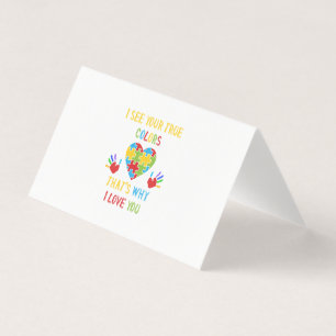 Uw True Colors-autisme Visitekaartje