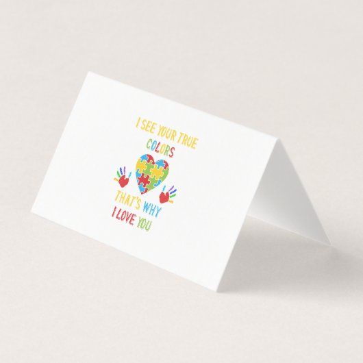 Uw True Colors-autisme Visitekaartje (Voorkant)