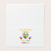 Uw True Colors-autisme Visitekaartje (Buitenkant ongevouwen)