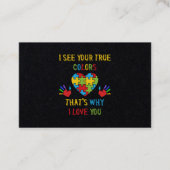 Uw True Colors-autisme Visitekaartje (Voorkant)