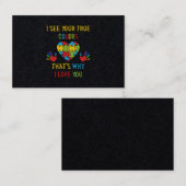 Uw True Colors-autisme Visitekaartje (Voorkant / Achterkant)