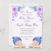 Uw Tweelingjongens Baby shower Uitnodiging (Voorkant)