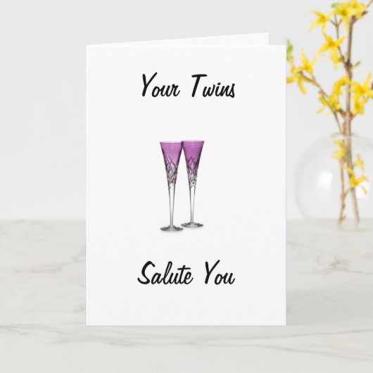 UW TWINES VERKOPEN U OP MOEDERDAG KAART (Gele Bloem)